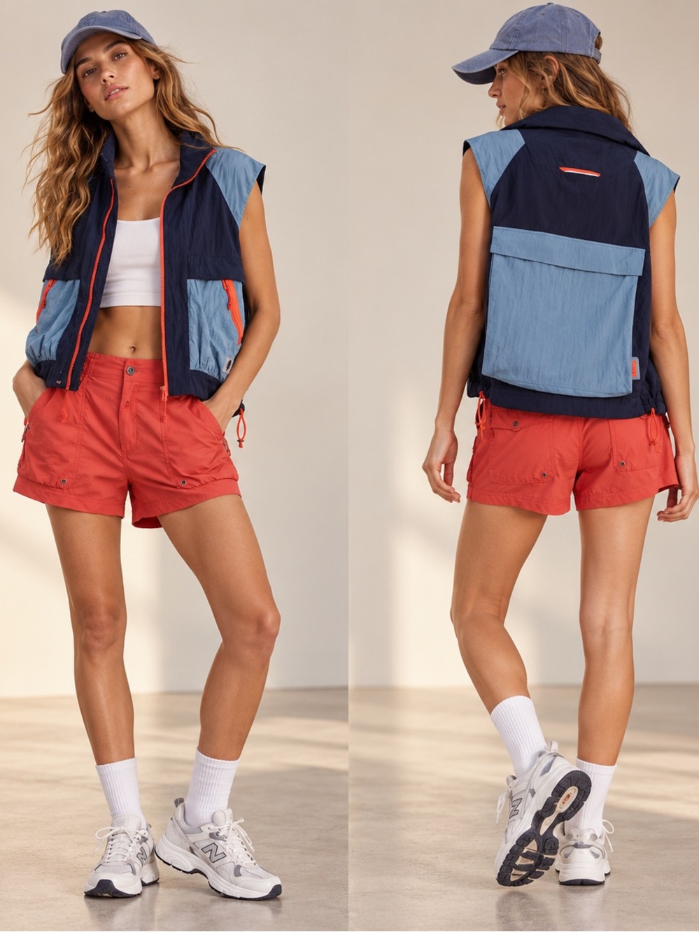 Free People FP Movement Know The Ropes Packable Utility Vest XL Gorpcore